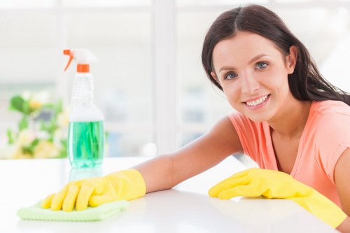 Professional upholstery cleaning in a St Giles living room